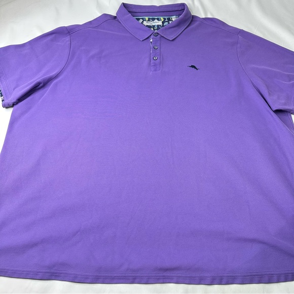 Tommy Bahama Mens Island Zone Supima Purple Short Sleeve Polo Shirt Size 4XLB - Picture 2 of 9